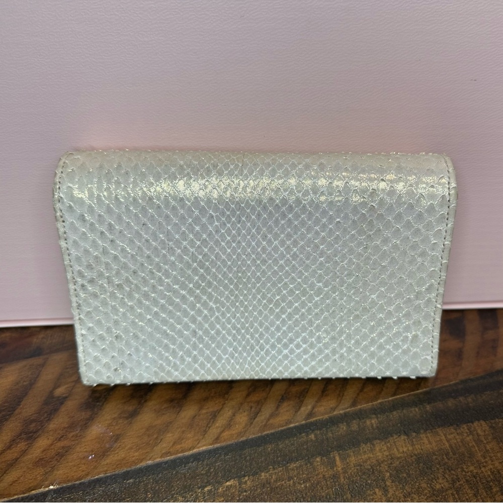Carlos Falchi Python Clutch with Rhinestone Detail - Picture 4 of 9